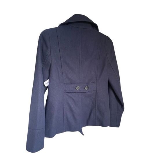 NWT Old Navy Wool Blend Double Breasted Button Down Peacoat Navy Blue M - Picture 4 of 12